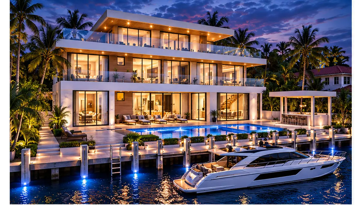 01_01_Waterfront_Night_Yacht-BtUZrqNbPPp at 455 Bontona Avenue, Fort Lauderdale