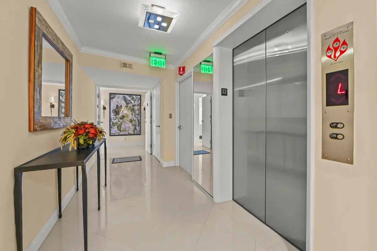 Elevator Lobby at 2800 S Ocean Boulevard 22-K, Boca Raton