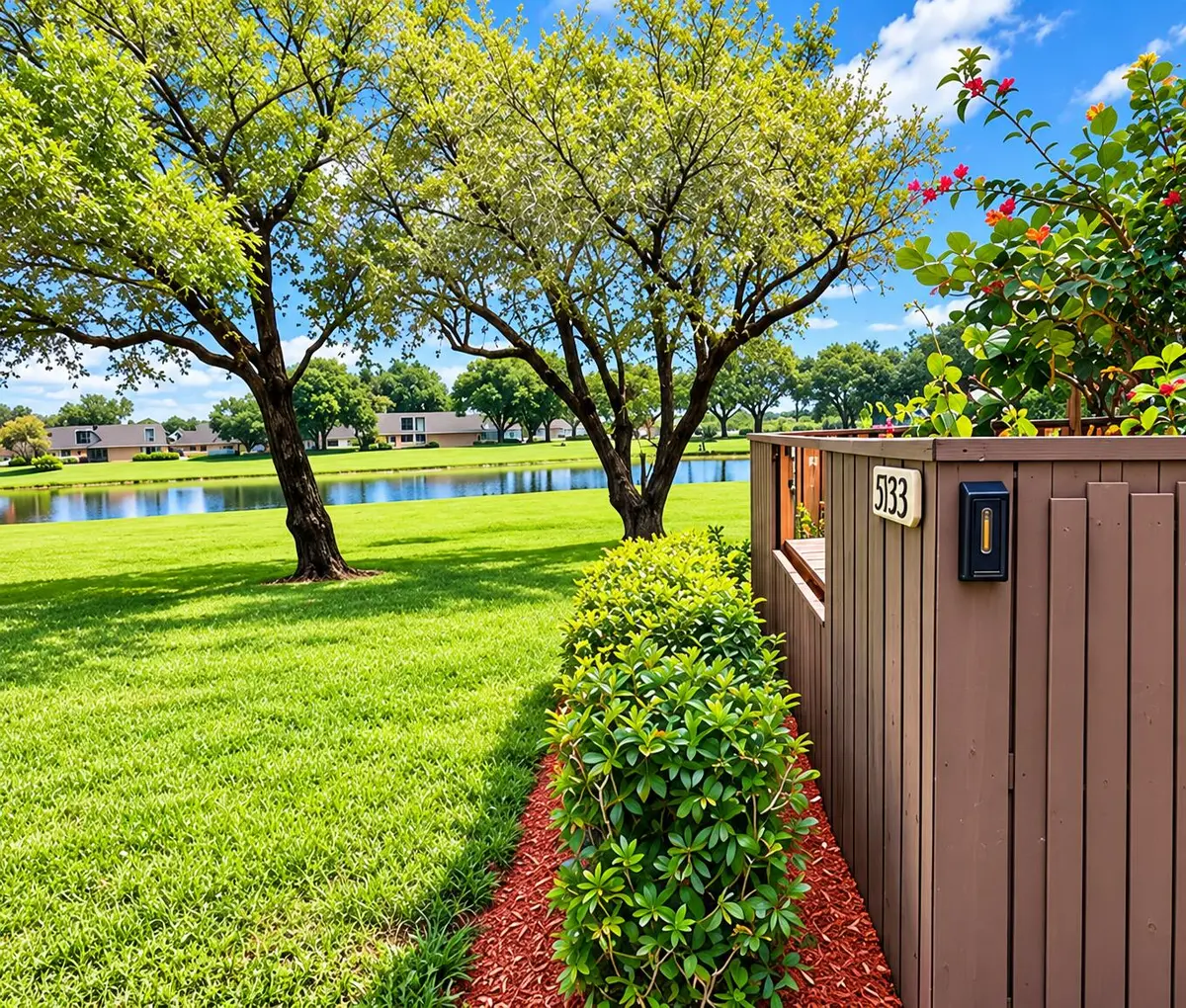 Townhome Fenced patio entrance at 5133 51st Way, West Palm Beach
