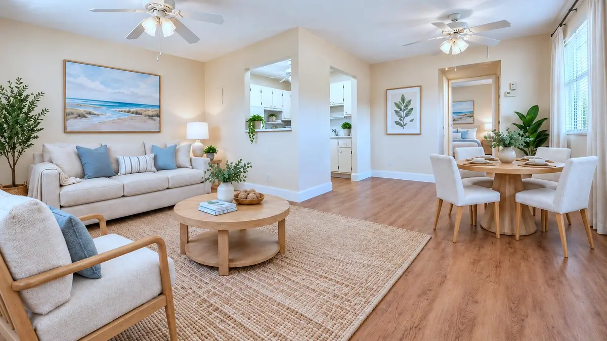 Living/Dining at 139 SAXONY C, Delray Beach