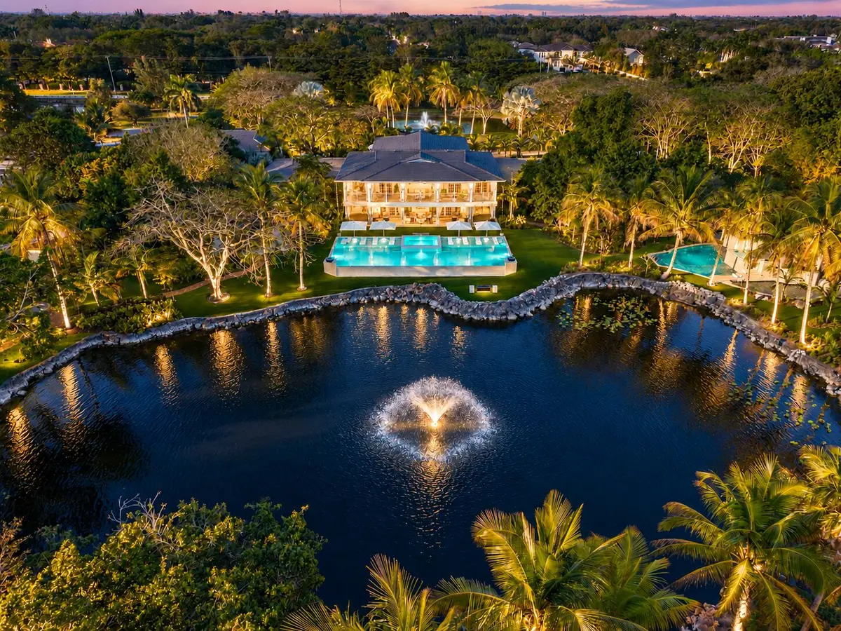 Twilight Estate with Fountains and Pools at 13920 Stirling Road, Southwest Ranches