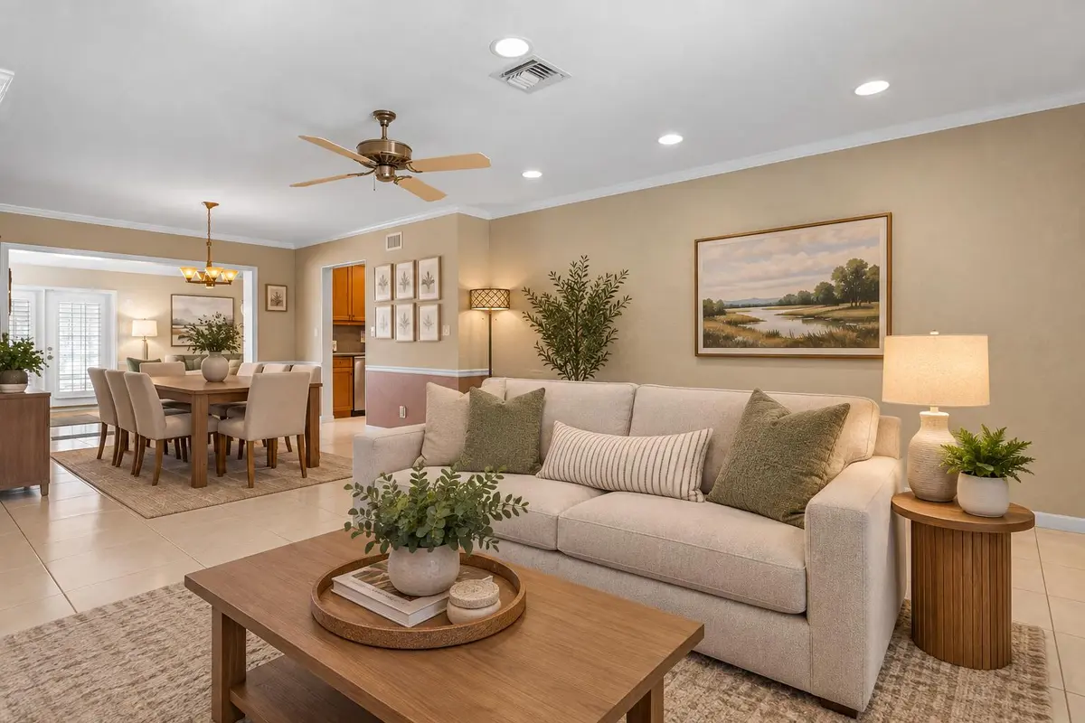 Living Area Staging at 5741 NE 19TH Terrace, Fort Lauderdale