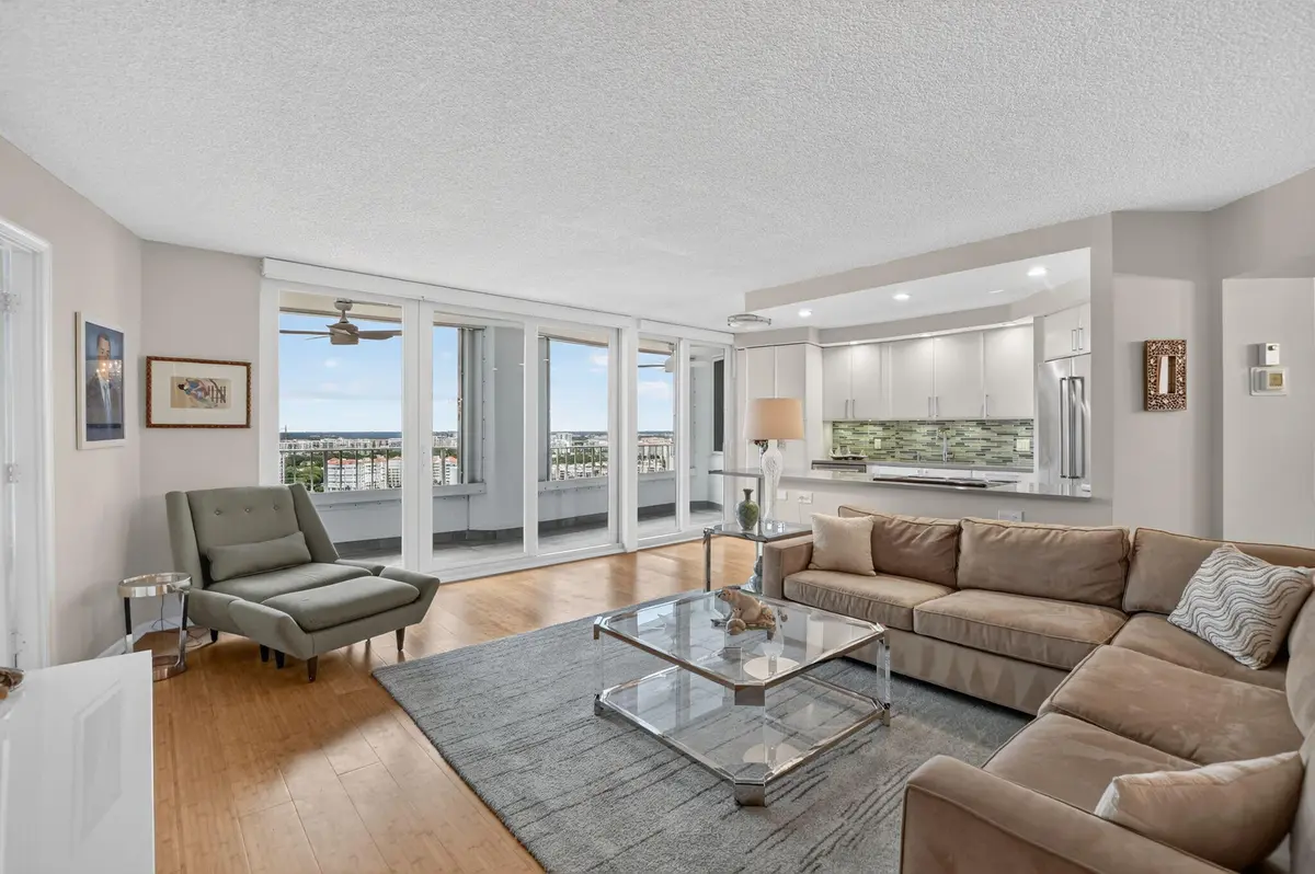 Living Room Direct ICW Views at 550 S Ocean Boulevard 2209, Boca Raton