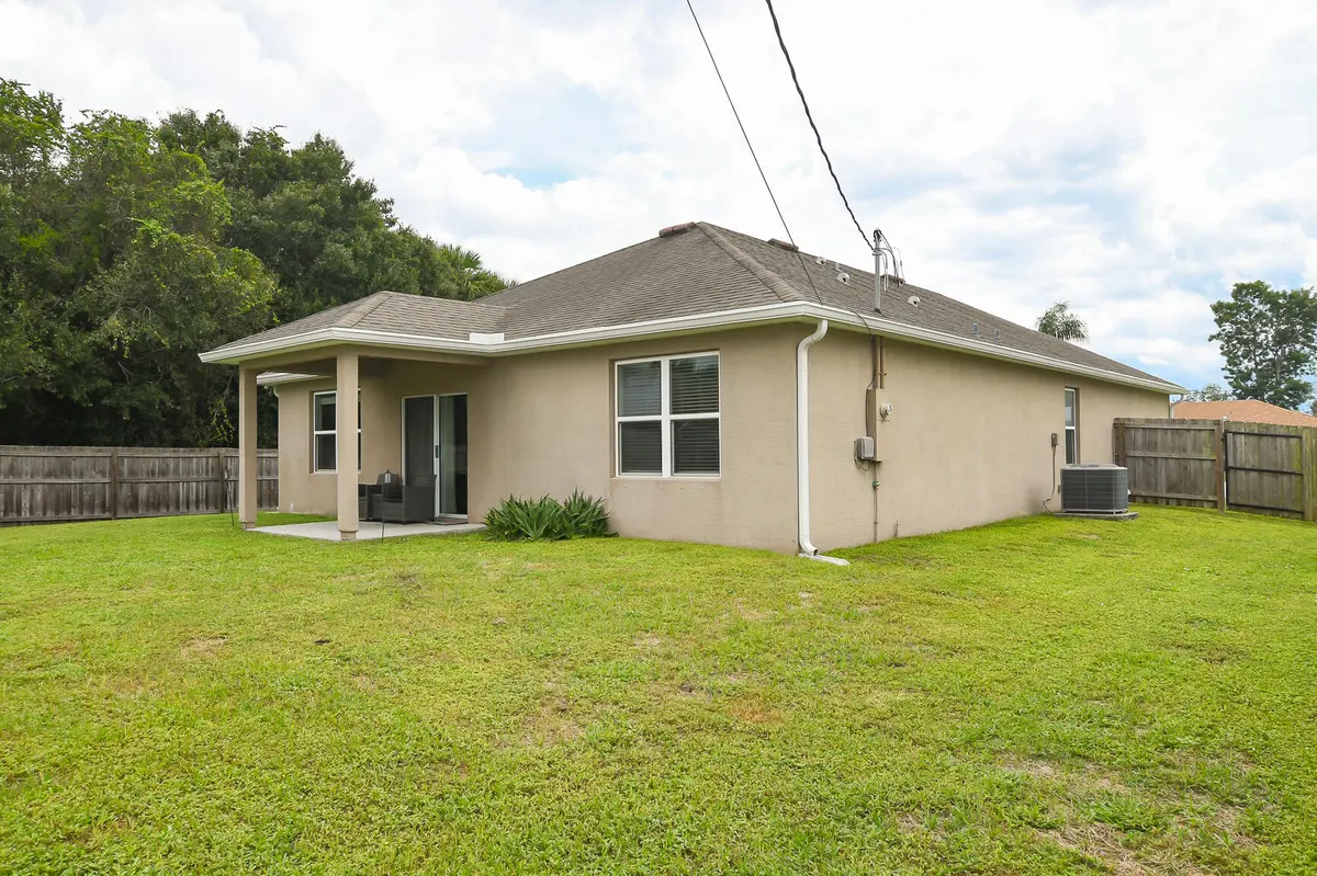 Fenced backyard at 613 SW POST Terrace, Port St. Lucie