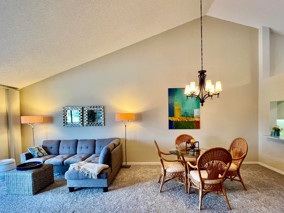 Living room-high vaulted ceiling at 6944 BRIARLAKE Circle 201, Palm Beach Gardens
