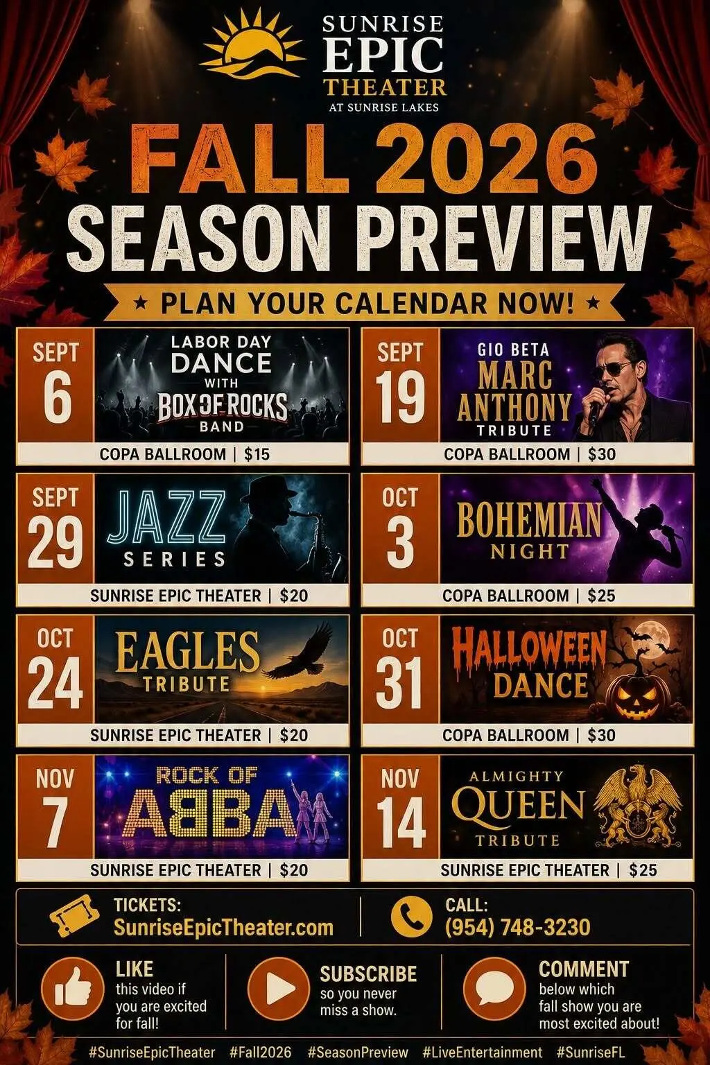 fall 2026 season preview at 10304 SUNRISE LAKES Boulevard 312, Sunrise