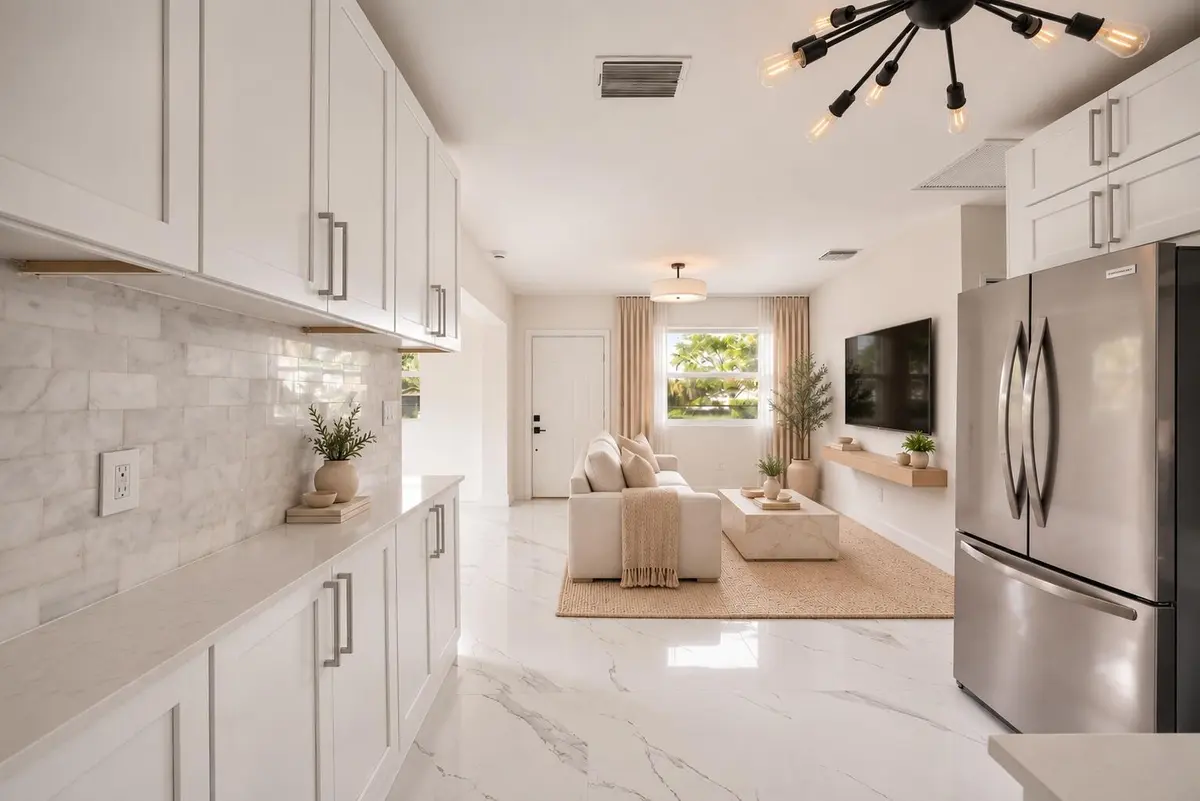3370 living room from kitchen render fu at 3370 NW 9th Street, Lauderhill