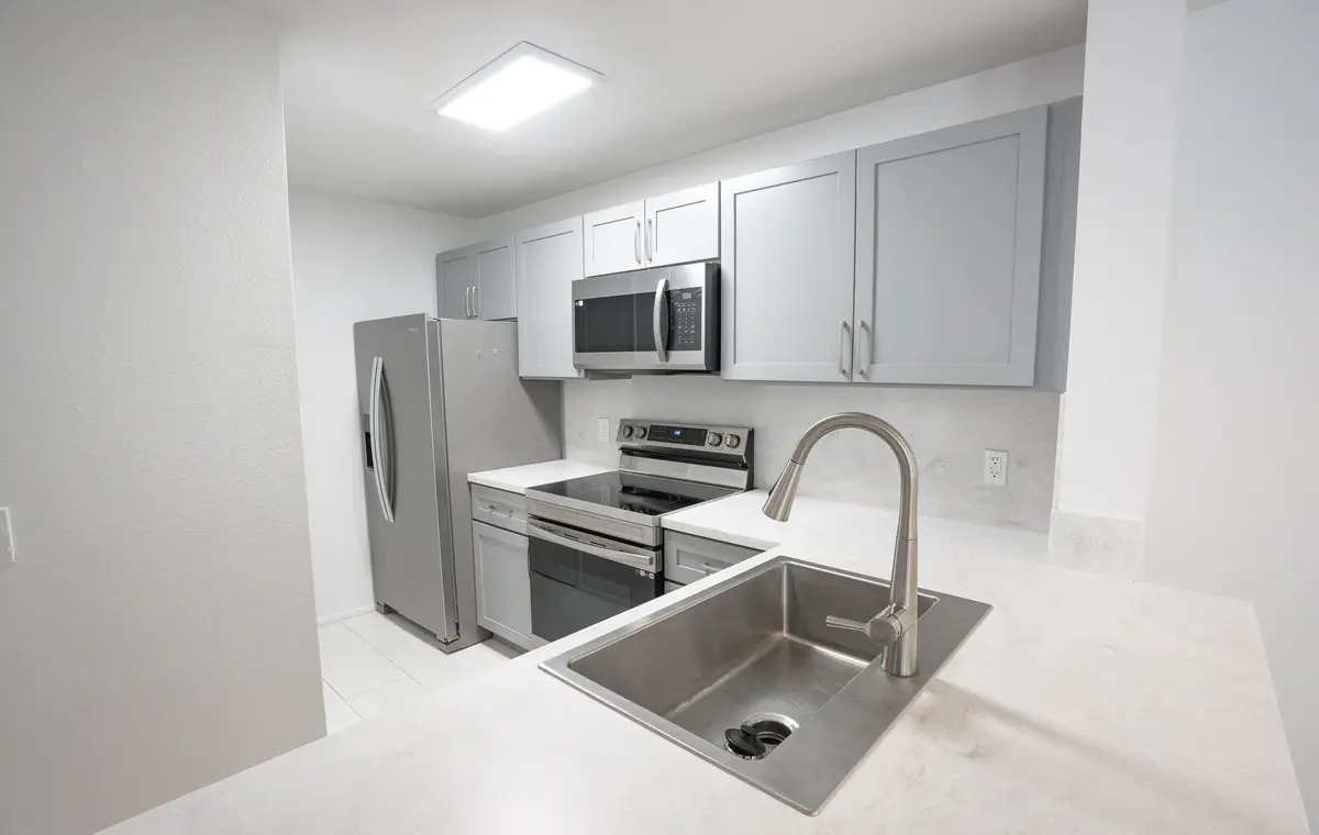 Brand new cabinets at 1865 Palm Cove Boulevard 9-209, Delray Beach