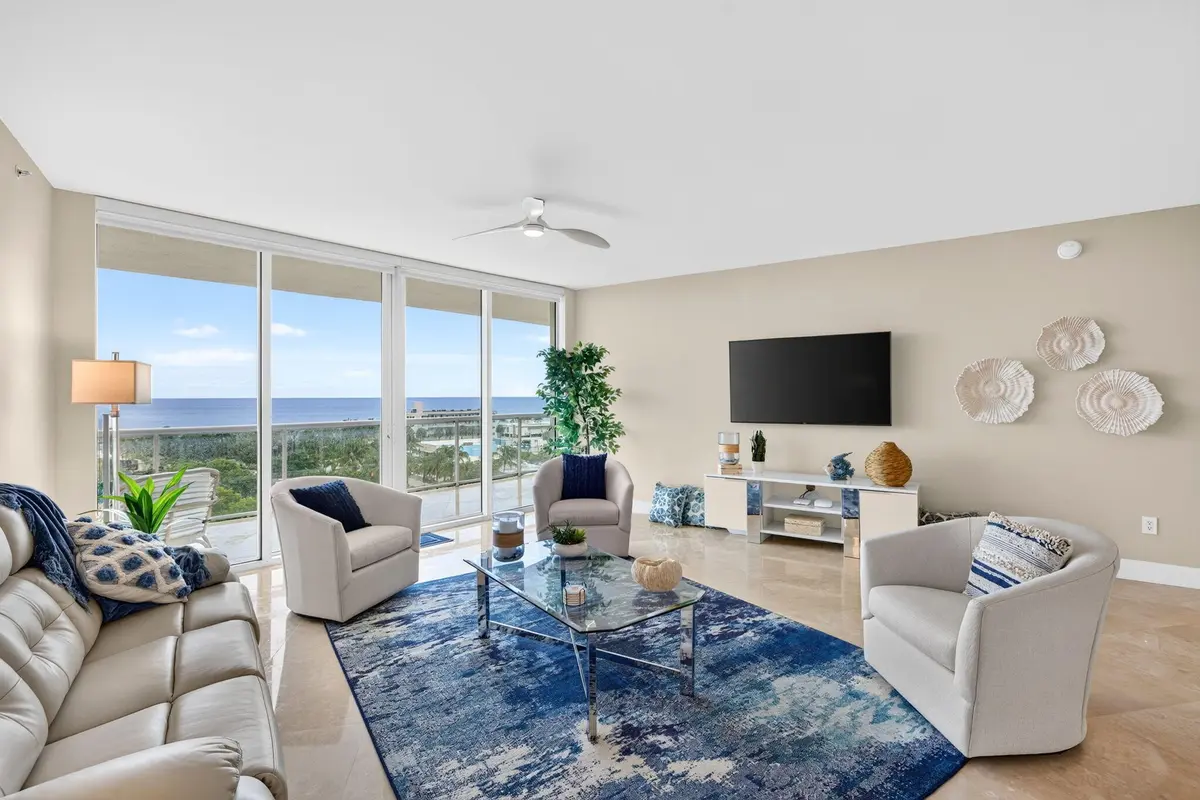 Living Room at 1 N OCEAN Boulevard 602, Pompano Beach