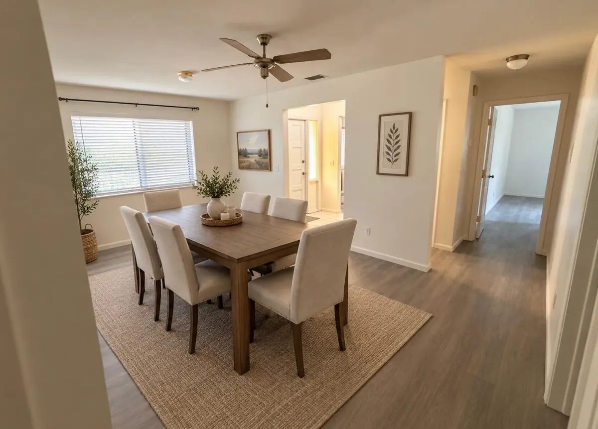 Dining room - virtually staged at 2222 NW 3rd Avenue, Boca Raton