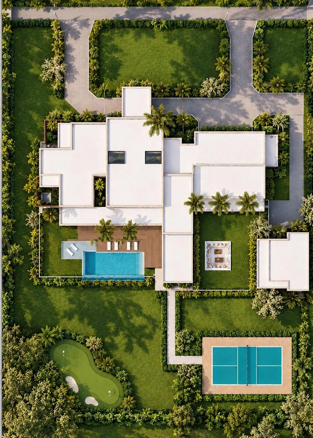 Top down Render at 4811 SW 198 Terrace, Southwest Ranches