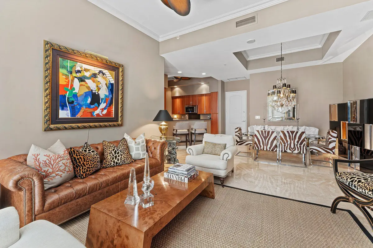 Living room at 801 S OLIVE Avenue 1616, West Palm Beach