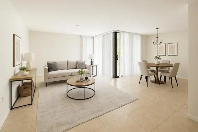 Living - Dining Room Rendering at 820 Lavers Circle G211, Delray Beach