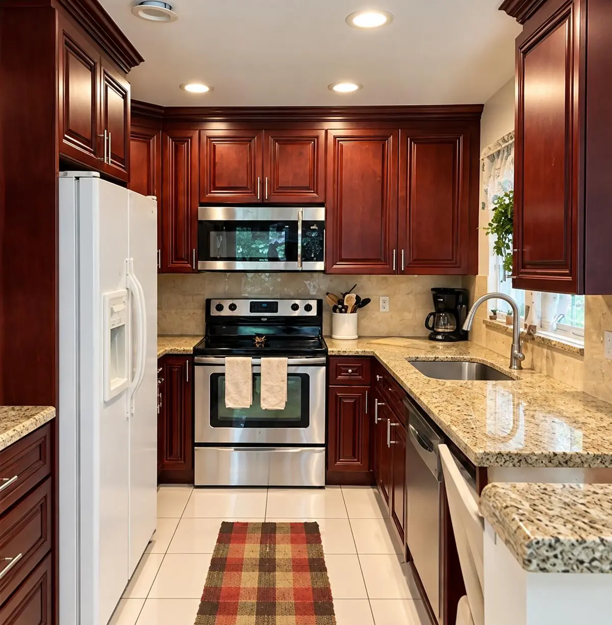 Modern Cherry-Wood Kitchen Interior at 400 SW NATURA Avenue, Deerfield Beach