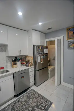 Kitchen to laundry room view 188 Lake Ev at 188 Lake Evelyn Drive, West Palm Beach