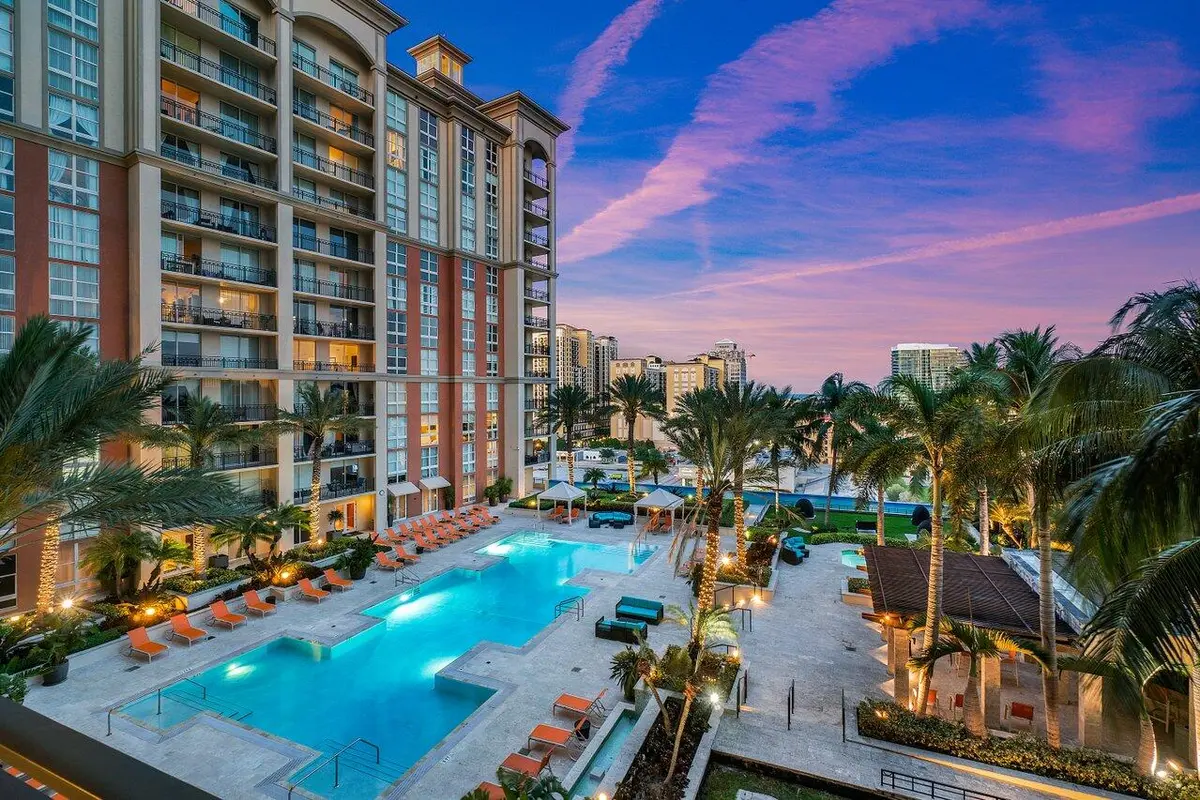 Balcony Views at Sunset at 550 Okeechobee Boulevard 1617, West Palm Beach