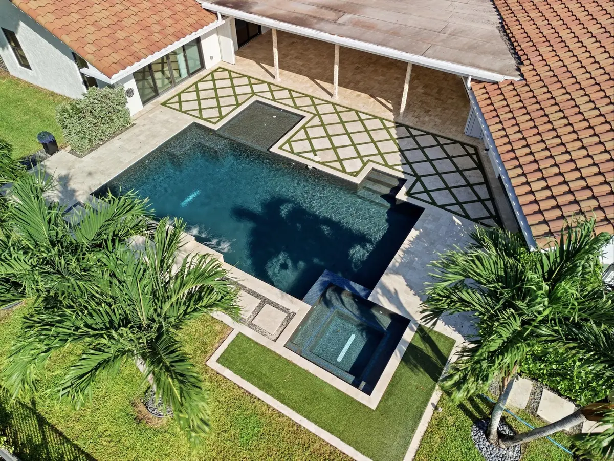 Aerial Pool at 1013 SHADY LAKES Circle, Palm Beach Gardens