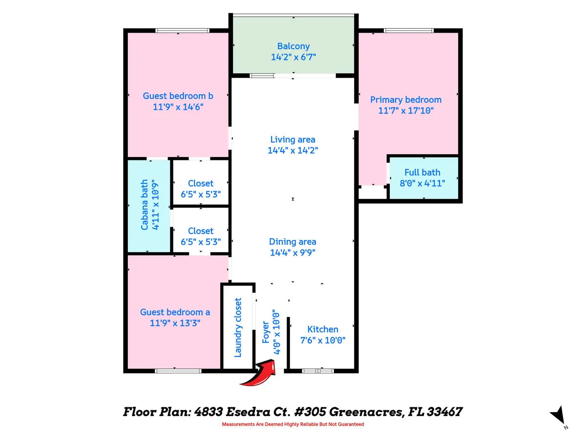 3 Floor Plan at 4833 Esedra Court 305, Lake Worth