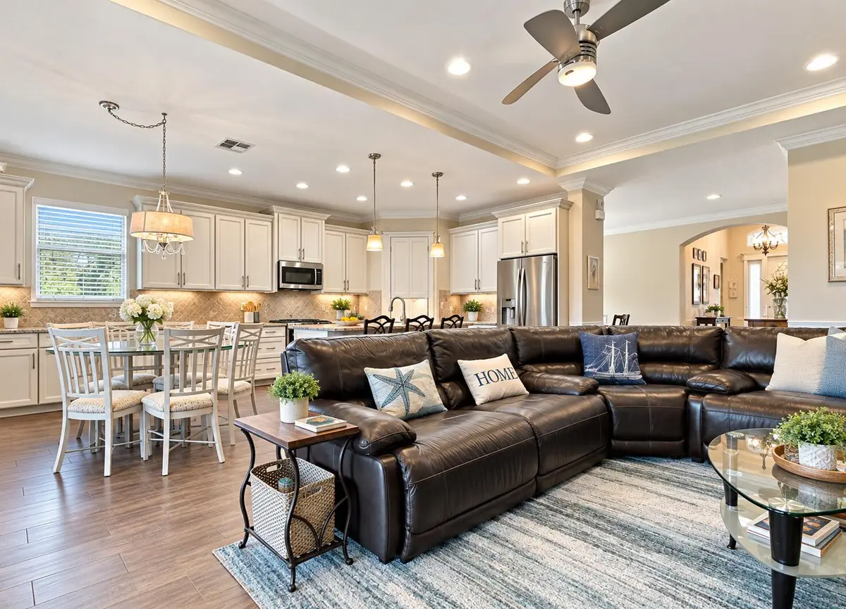 Coastal Farmhouse Living and Kitchen at 11331 SW LAKE PARK Drive, Port St. Lucie