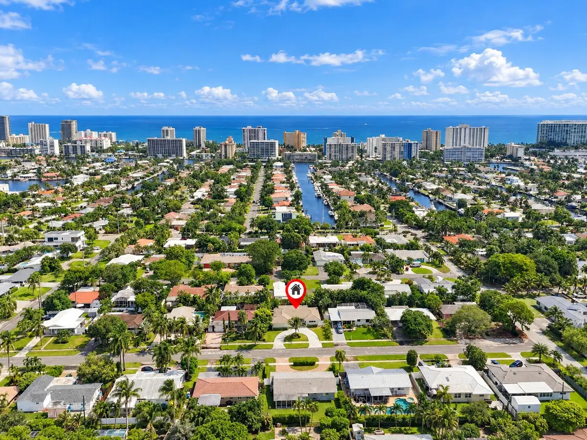Aerial at 612 NE 24th Avenue, Pompano Beach