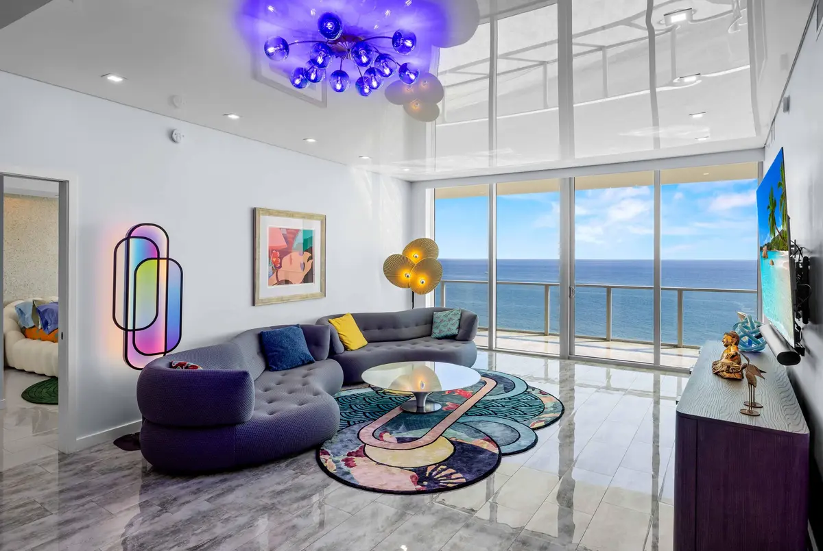 Large open living space at 2200 N OCEAN Boulevard S1402, Fort Lauderdale