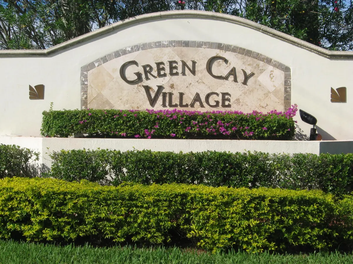 6760 hakan green cay village sign at 6760 Heritage Grande 6103, Boynton Beach