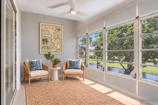 Florida room with canal view at 14527 BONAIRE Boulevard 309, Delray Beach