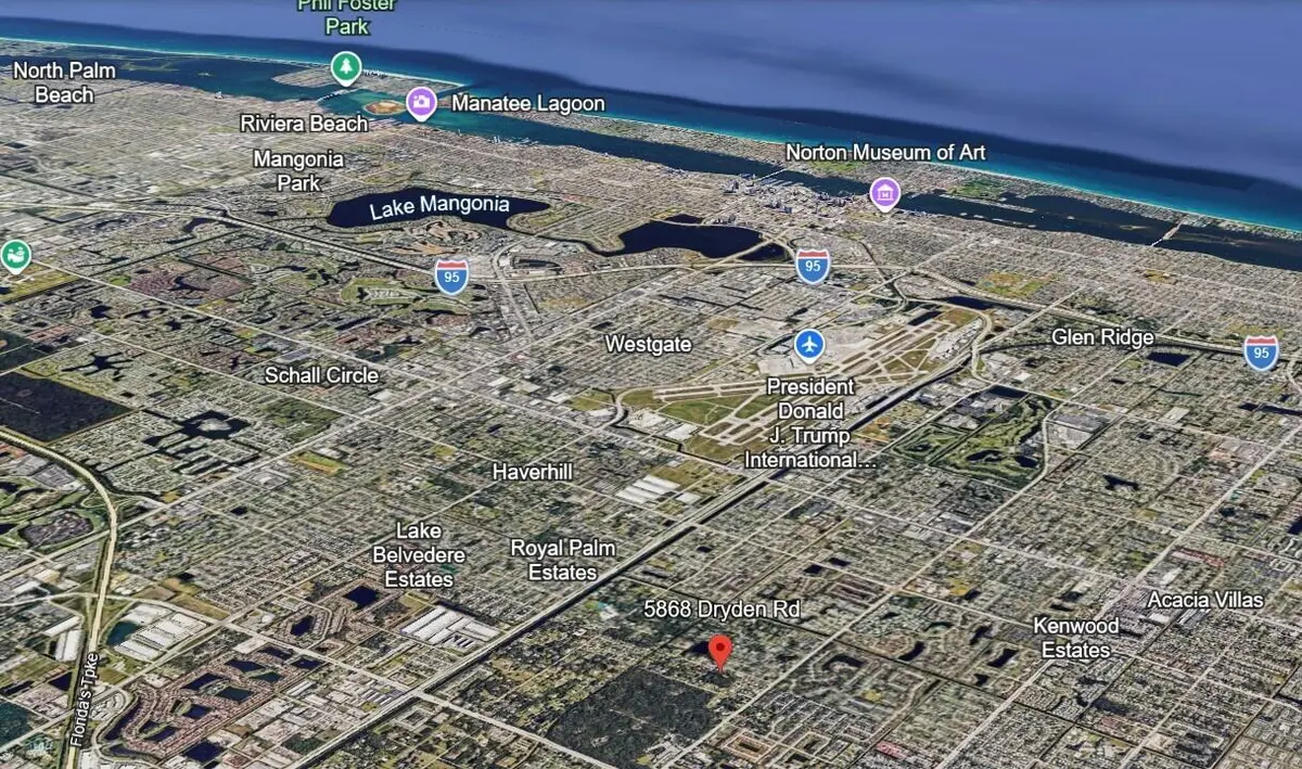 Google Earth Map 1 at 5868 Dryden Road, West Palm Beach