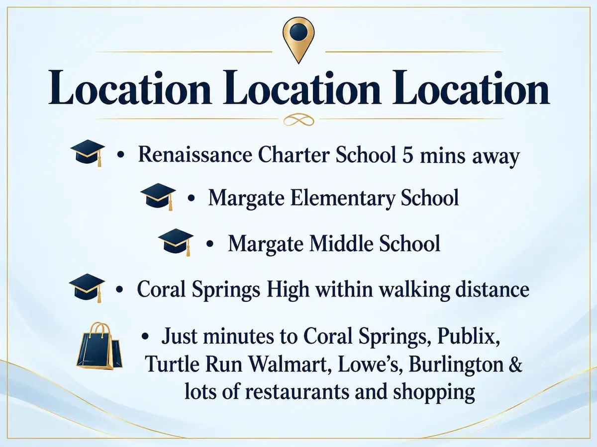 LOCATION & SCHOOLS at 7620 BELMONTE Boulevard, Margate