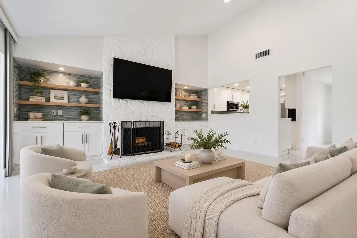 Living Room - Staged at 15 Tournament Boulevard, Palm Beach Gardens