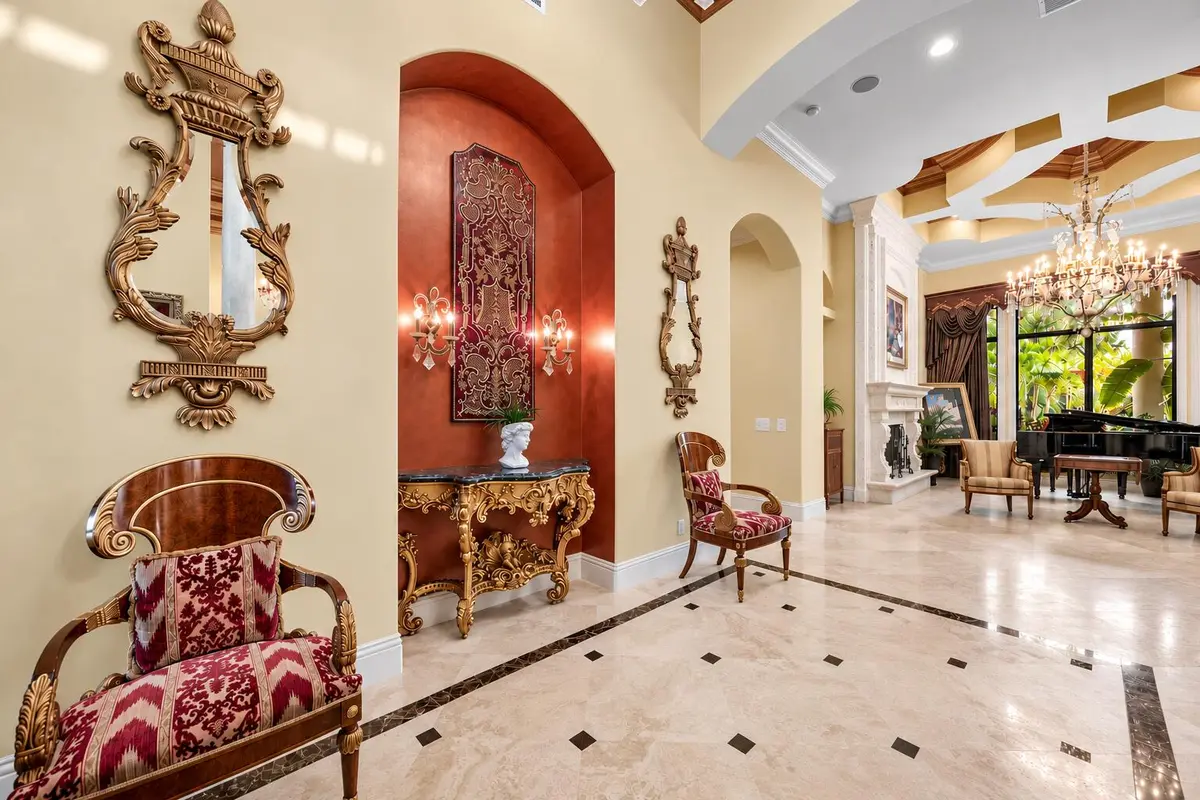 Elegant Foyer at 7730 Woodsmuir Drive, West Palm Beach