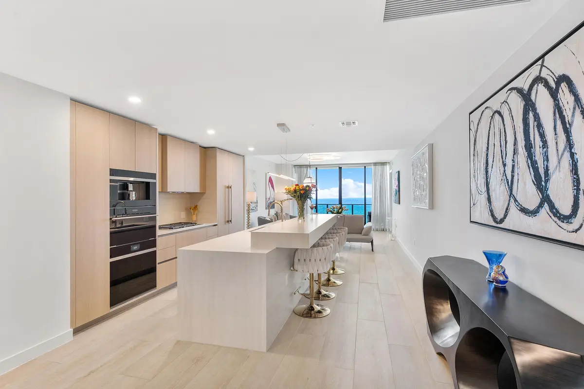 Elegant Kitchen meets Coastal Luxury at 900 N OCEAN Boulevard 1204, Pompano Beach