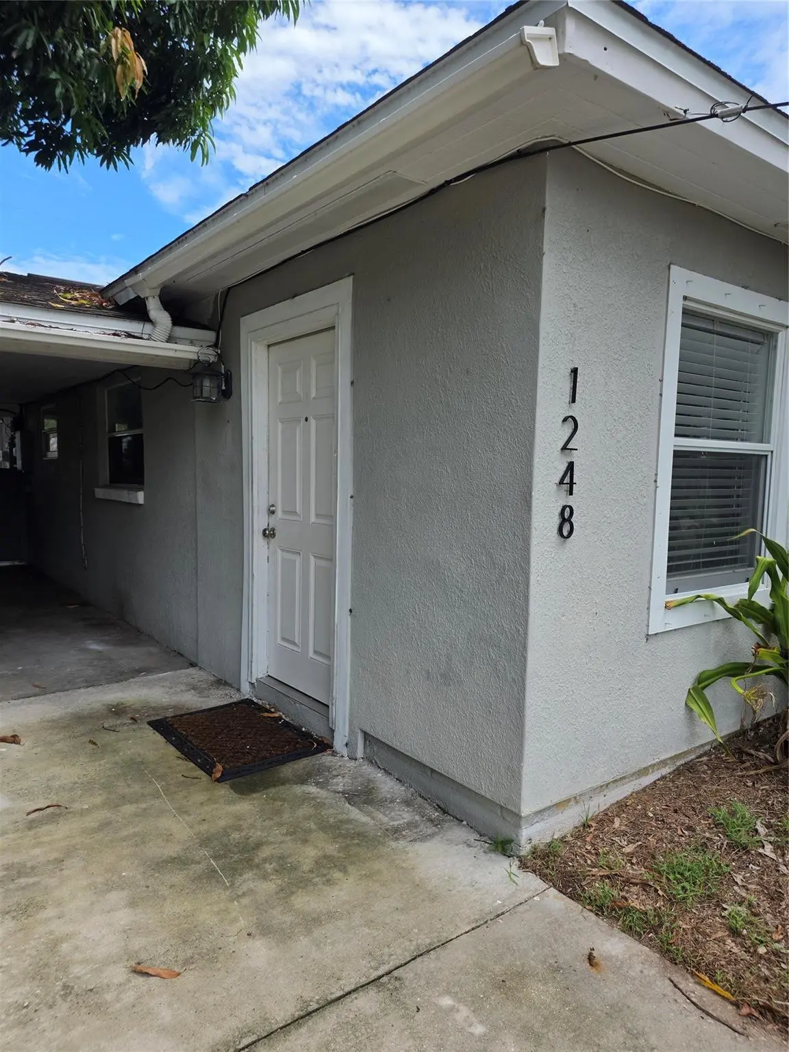 Front Door and carport at 1248 17th Place, Vero Beach