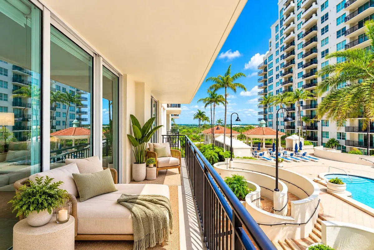 Virtually Staged - Balcony at 600 W Las Olas Boulevard 905s, Fort Lauderdale
