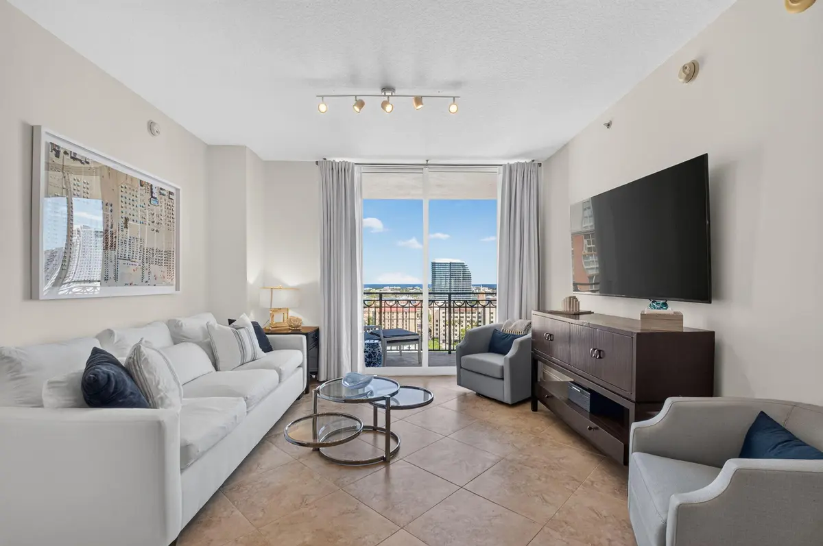 Fully Furnished Living Area at 550 Okeechobee Boulevard 1617, West Palm Beach