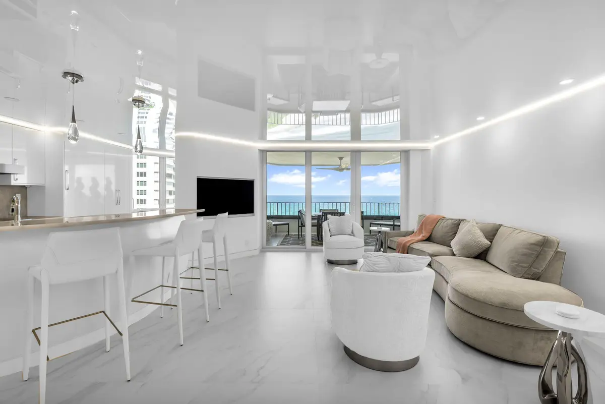 Living Room at 550 S Ocean Boulevard 1205, Boca Raton