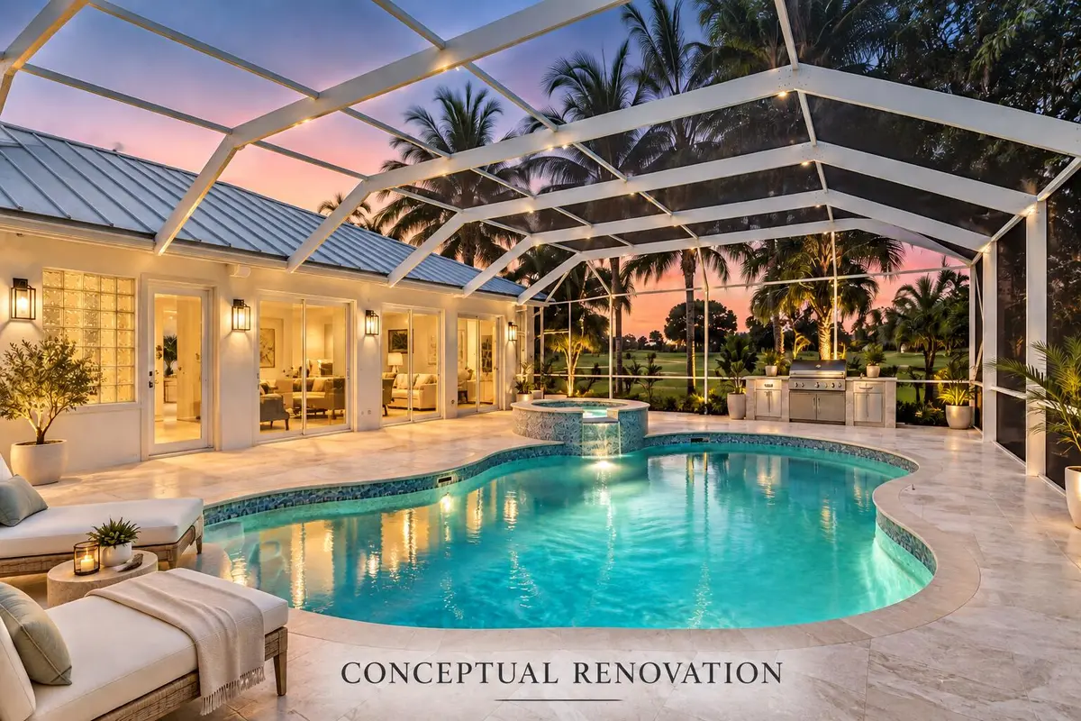Twilight Luxury Lanai Concept Renovation at 841 ANCHORAGE Drive, North Palm Beach
