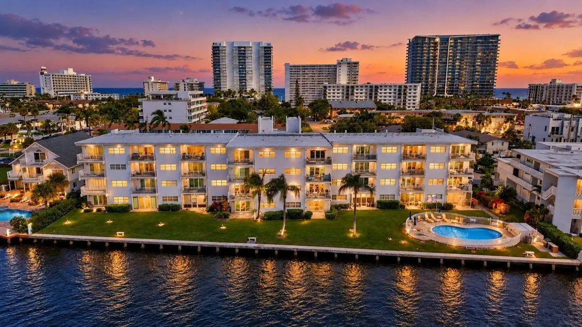 14-web-or-mls-Twilight Aerial Waterfront at 1111 N RIVERSIDE Drive 401, Pompano Beach