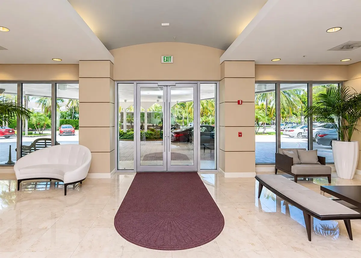 Warm stone architectural interior at 19380 COLLINS Avenue 516, Sunny Isles Beach