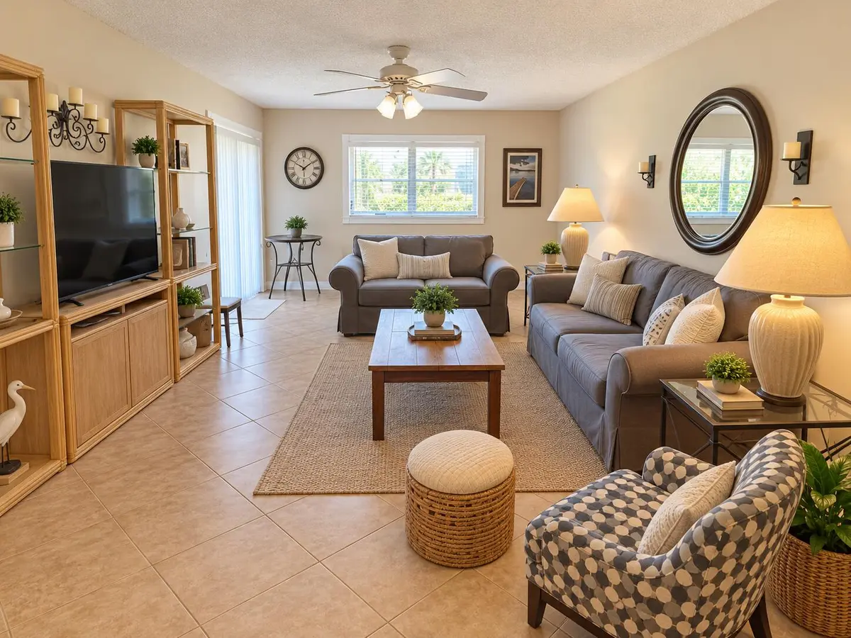 Bright Neutral Living Room Retreat at 22765 SW 66TH Avenue 104, Boca Raton
