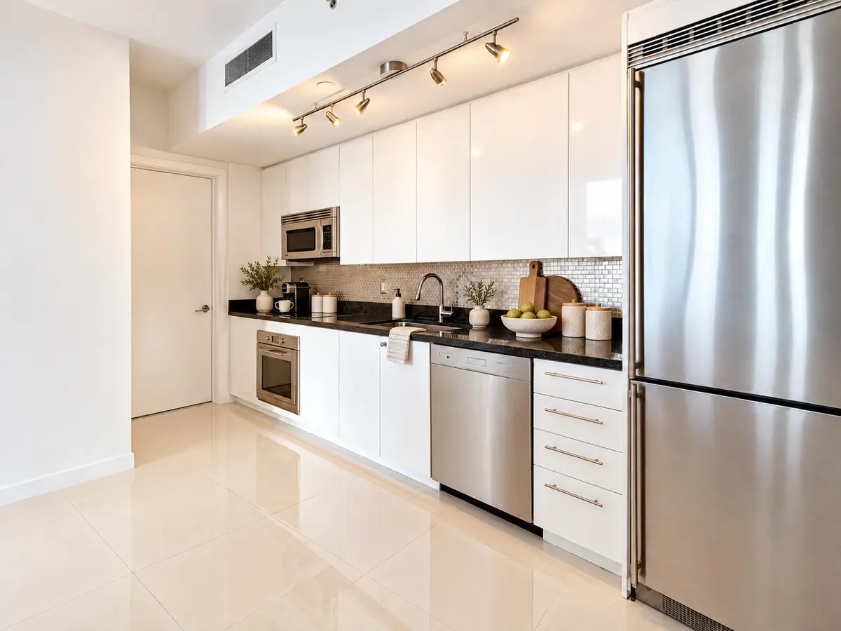 Digitally staged (5a) at 92 SW 3rd Street 4006, Miami
