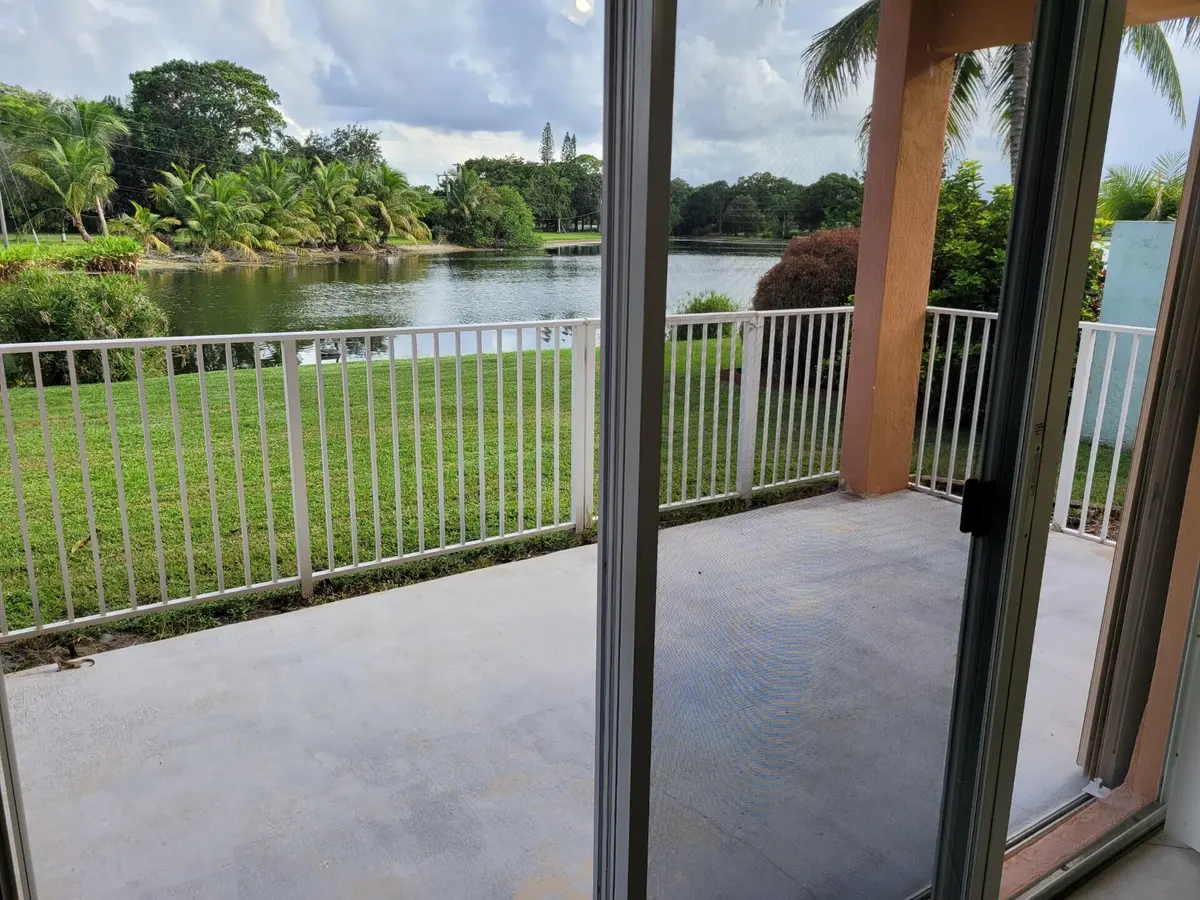 Lago water corner patio at 9514 Lago Drive, Boynton Beach