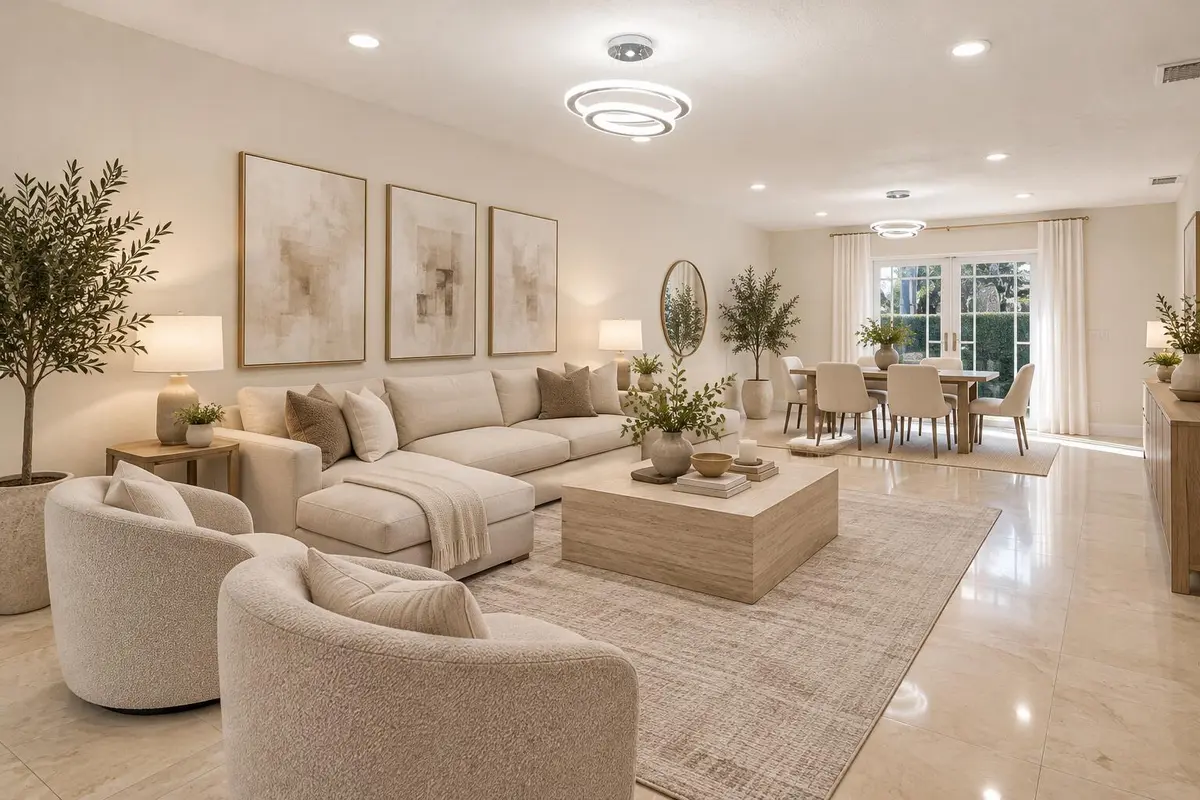Main Living/ Dining room at 851 N 11TH Avenue, Hollywood