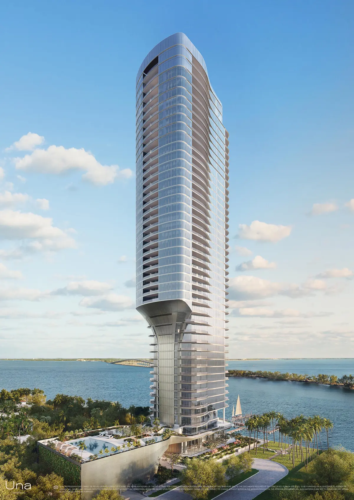 Una Residences Hero Towards Water at 175 SE 25th Road 2801, Miami