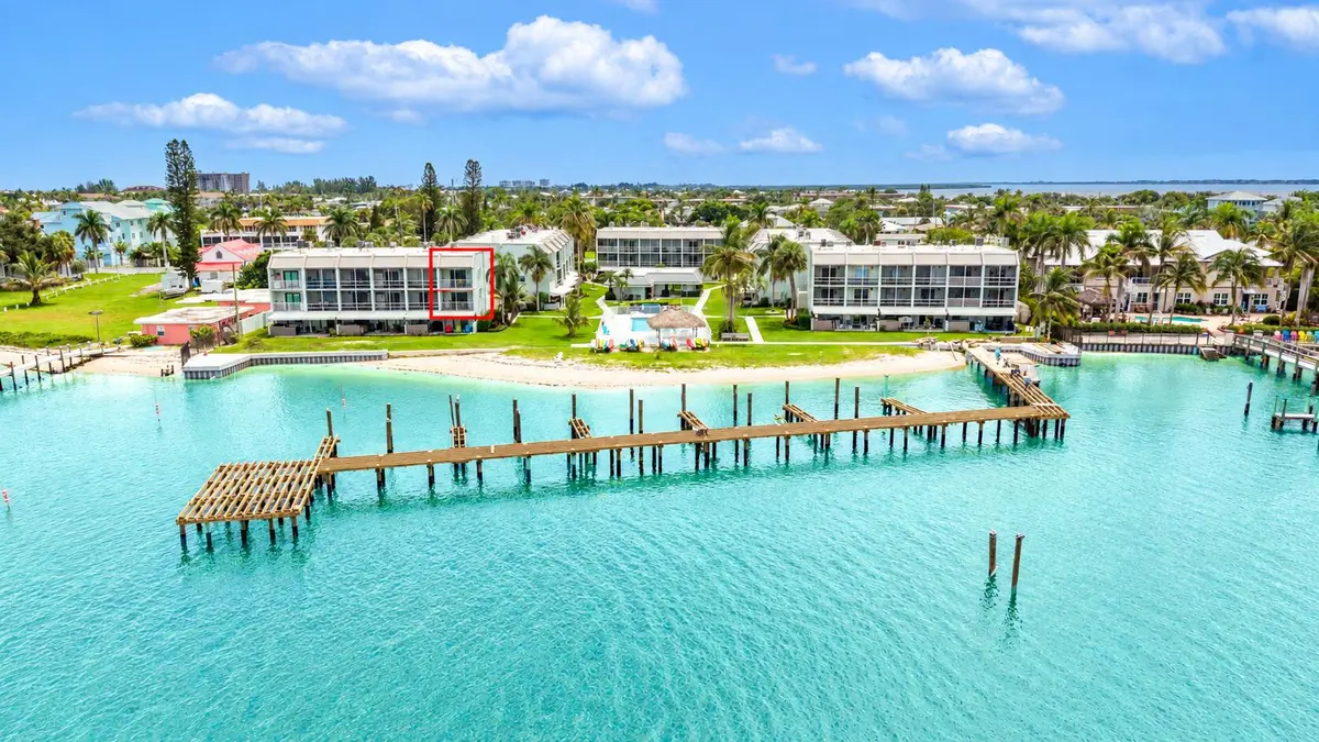 Aerial Waterfront Condo with Highlighted at 1300 SEAWAY Drive 4, Fort Pierce