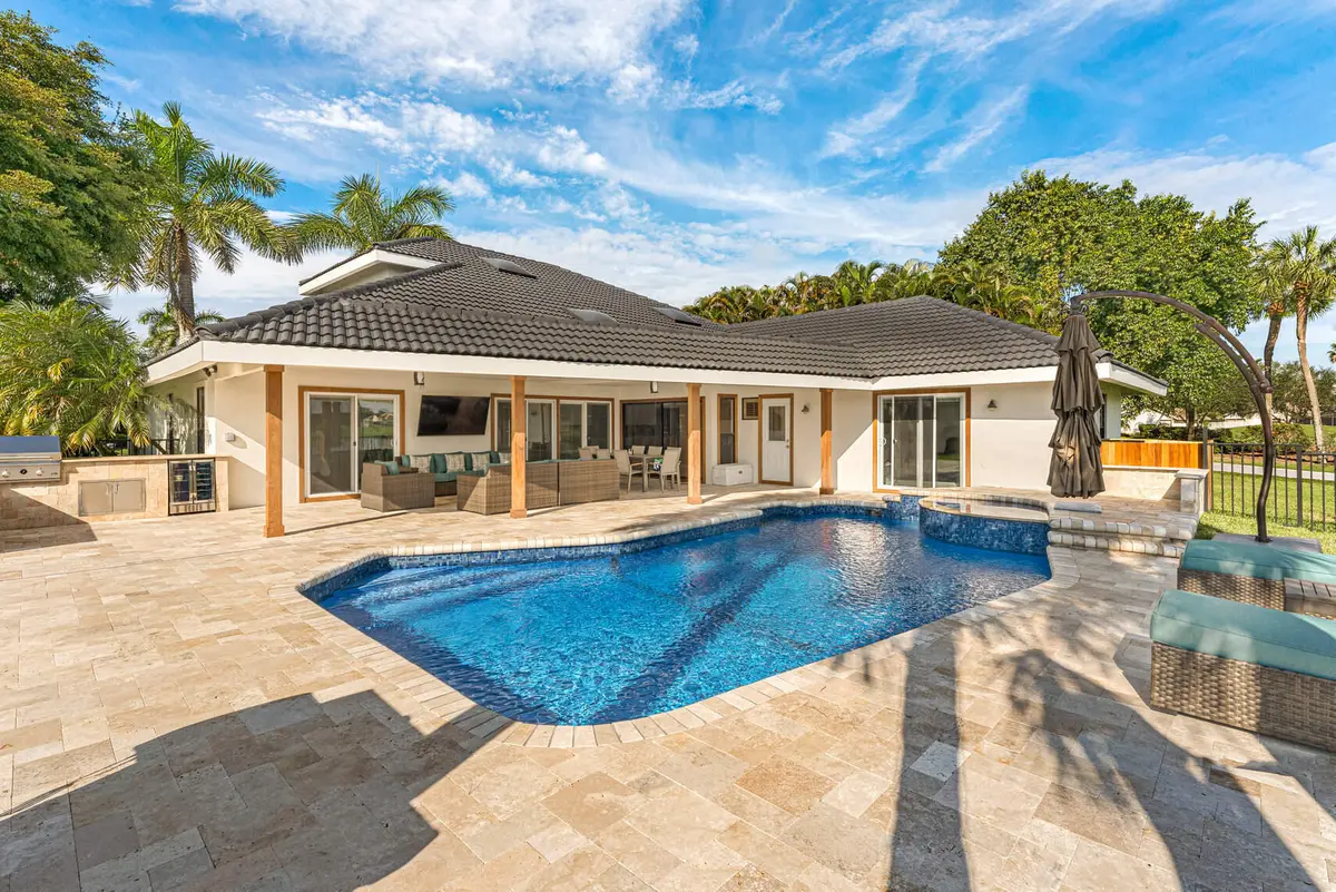pool and yard at 17950 MILBURN Way, Boca Raton