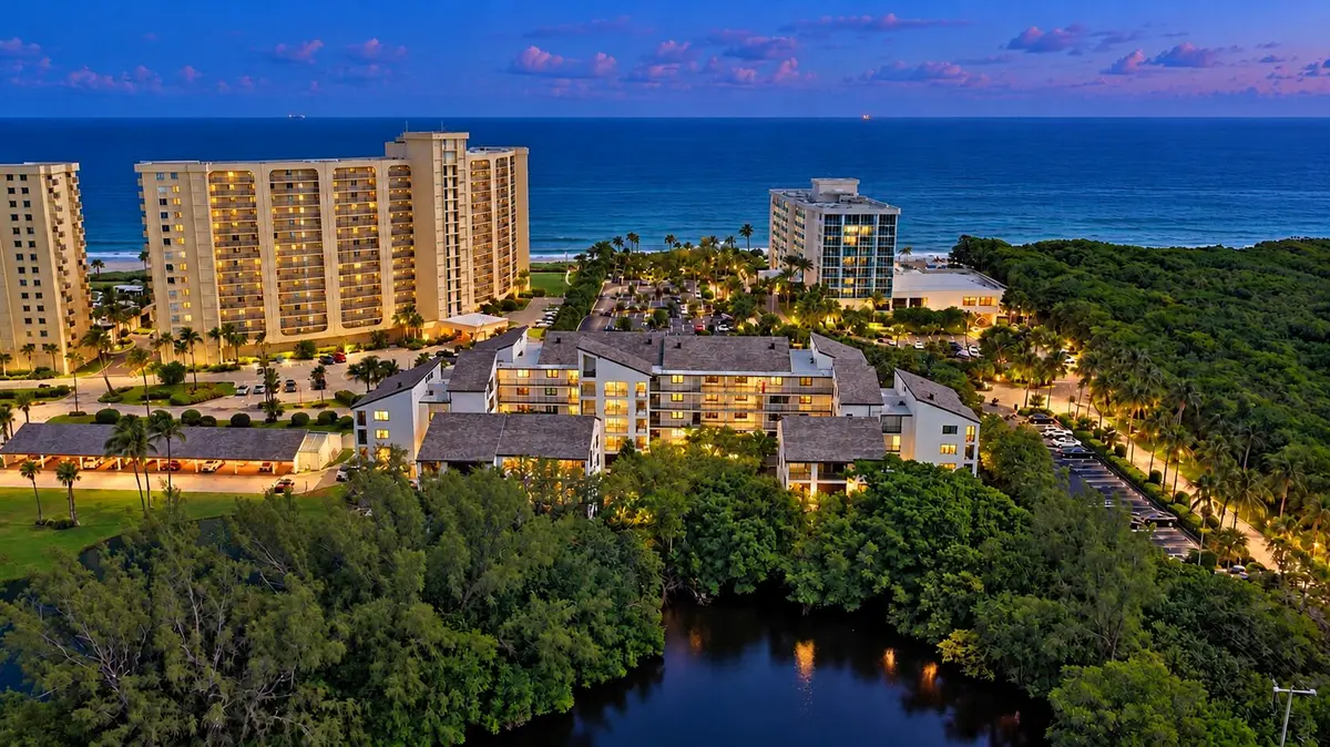 Aerial Twilight at 500 OCEAN TRAIL Way 207, Jupiter