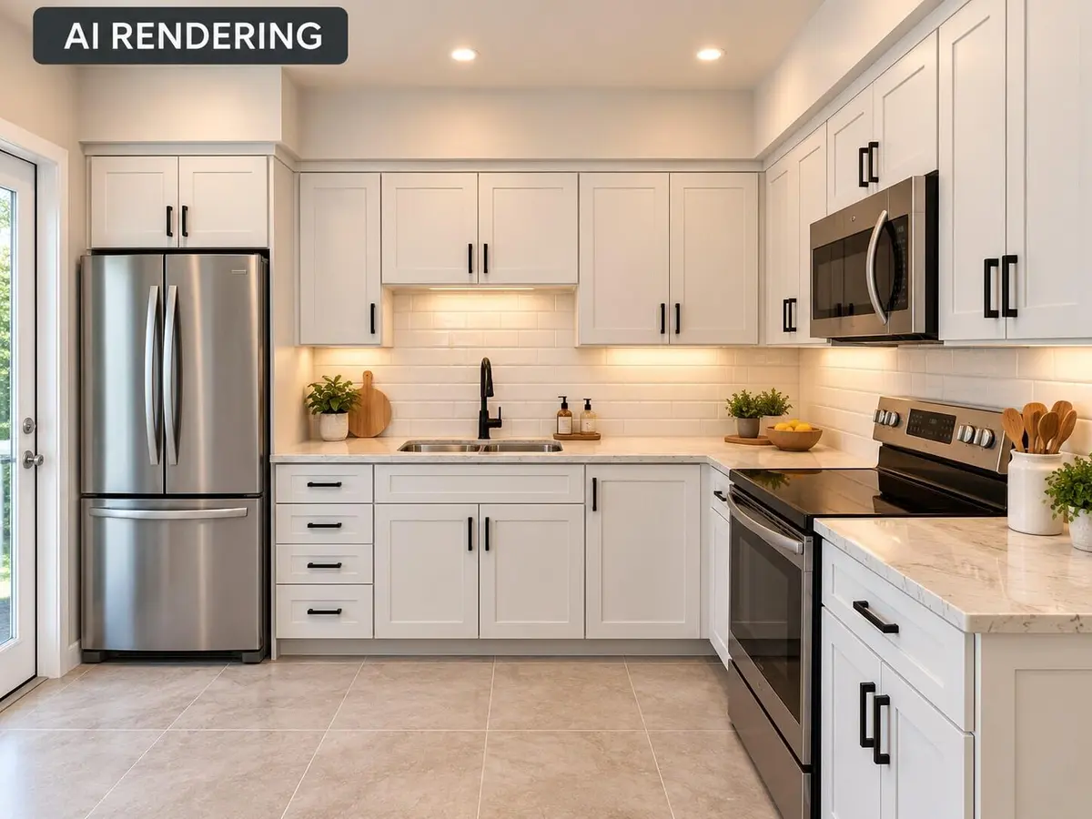 Modern White Shaker Kitchen Renovation at 1106 S 7TH Street, Fort Pierce