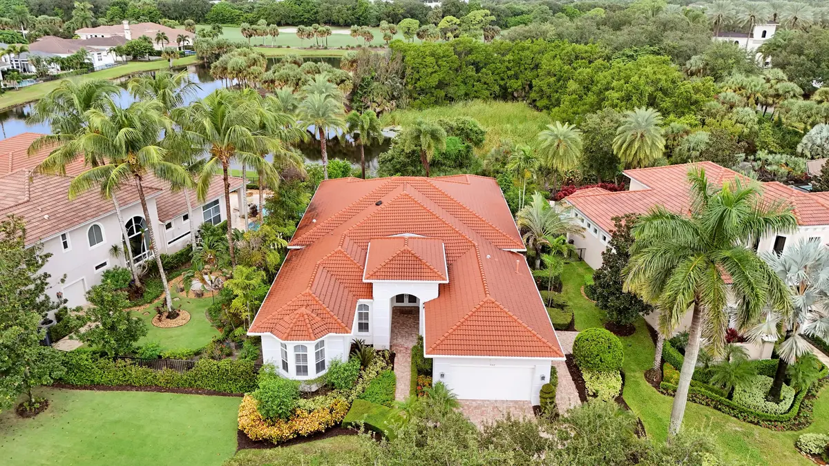 Front Ariel at 705 Cote Azur Drive, Palm Beach Gardens