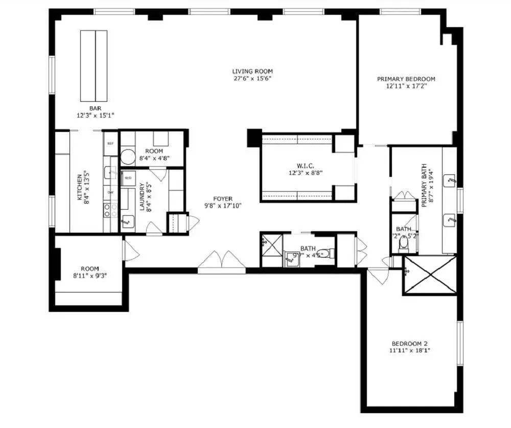 906 floorplan at 150 BRADLEY Place 906, Palm Beach